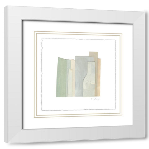 Flourescel II White Modern Wood Framed Art Print with Double Matting by Scarvey, Emma