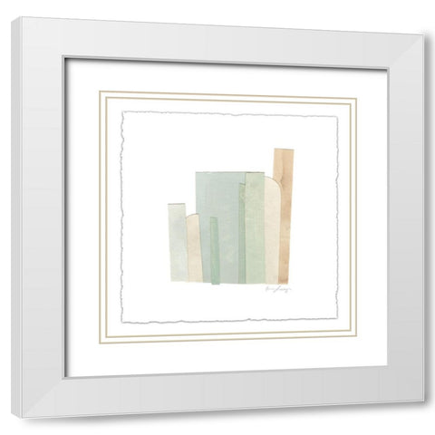 Flourescel IV White Modern Wood Framed Art Print with Double Matting by Scarvey, Emma