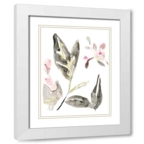 Shadow Garden I White Modern Wood Framed Art Print with Double Matting by Vess, June Erica