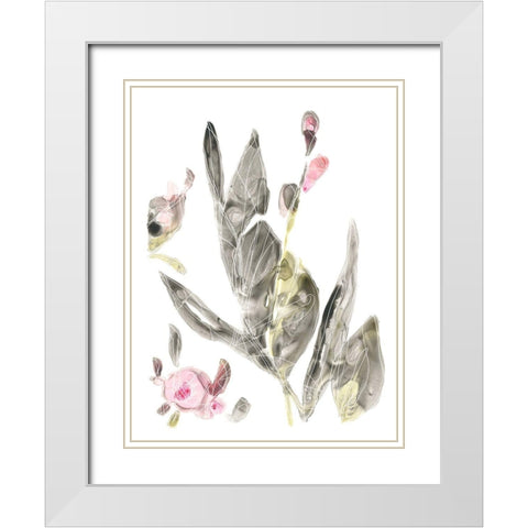 Shadow Garden II White Modern Wood Framed Art Print with Double Matting by Vess, June Erica