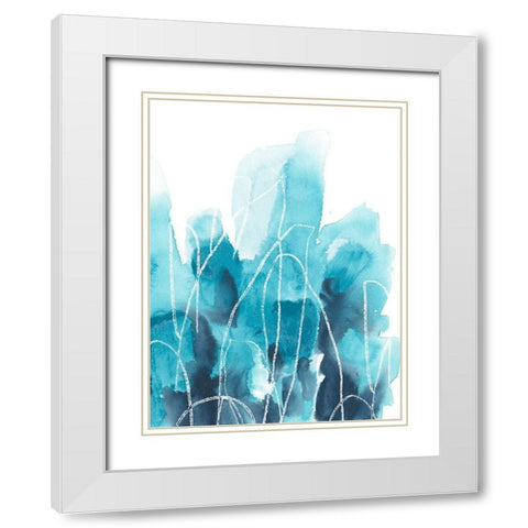 Abstract Coral II White Modern Wood Framed Art Print with Double Matting by Vess, June Erica