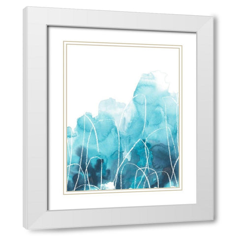 Abstract Coral III White Modern Wood Framed Art Print with Double Matting by Vess, June Erica