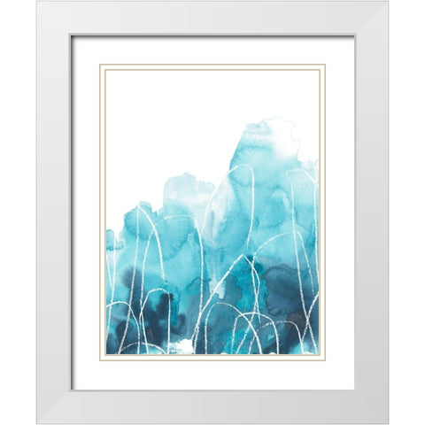 Abstract Coral III White Modern Wood Framed Art Print with Double Matting by Vess, June Erica