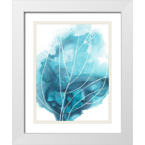 Abstract Coral IV White Modern Wood Framed Art Print with Double Matting by Vess, June Erica