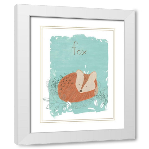 Critter Cameo II White Modern Wood Framed Art Print with Double Matting by Vess, June Erica