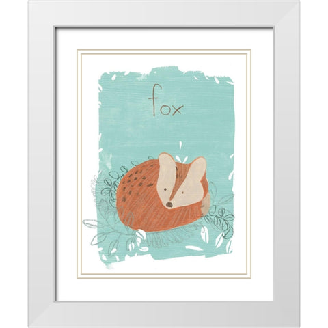 Critter Cameo II White Modern Wood Framed Art Print with Double Matting by Vess, June Erica