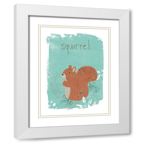 Critter Cameo III White Modern Wood Framed Art Print with Double Matting by Vess, June Erica