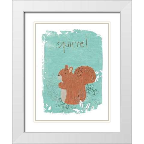 Critter Cameo III White Modern Wood Framed Art Print with Double Matting by Vess, June Erica