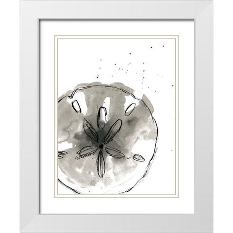 Ink Coast III White Modern Wood Framed Art Print with Double Matting by Vess, June Erica