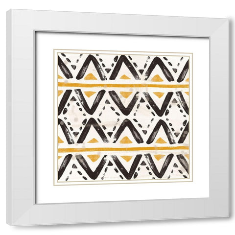 Kitwe VII White Modern Wood Framed Art Print with Double Matting by Vess, June Erica