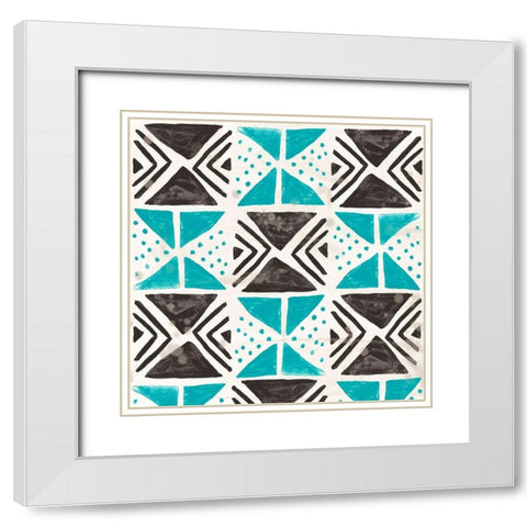 Kitwe VIII White Modern Wood Framed Art Print with Double Matting by Vess, June Erica