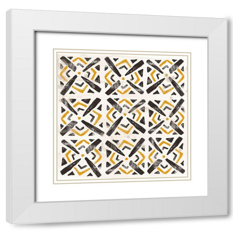 Kitwe IX White Modern Wood Framed Art Print with Double Matting by Vess, June Erica