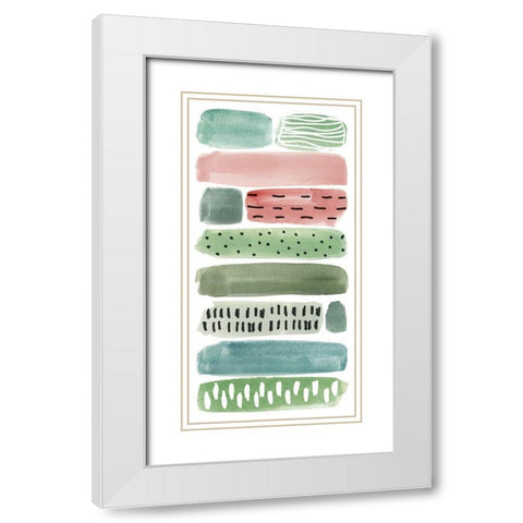 Phases of Joy I White Modern Wood Framed Art Print with Double Matting by Wang, Melissa