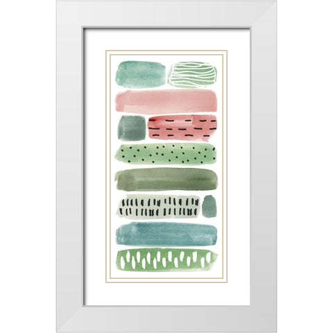 Phases of Joy I White Modern Wood Framed Art Print with Double Matting by Wang, Melissa