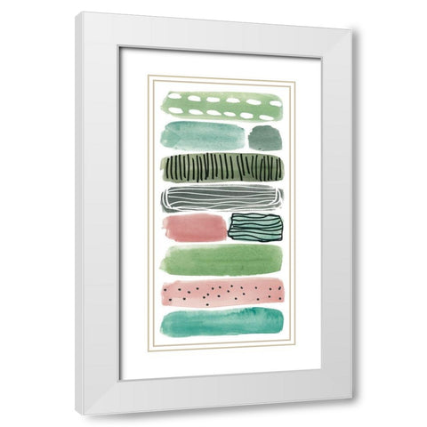 Phases of Joy II White Modern Wood Framed Art Print with Double Matting by Wang, Melissa