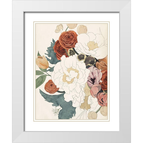 Imperfect Bouquet I White Modern Wood Framed Art Print with Double Matting by Popp, Grace