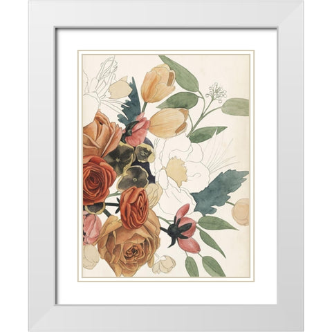 Imperfect Bouquet II White Modern Wood Framed Art Print with Double Matting by Popp, Grace