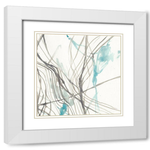 Tendrils III White Modern Wood Framed Art Print with Double Matting by Goldberger, Jennifer