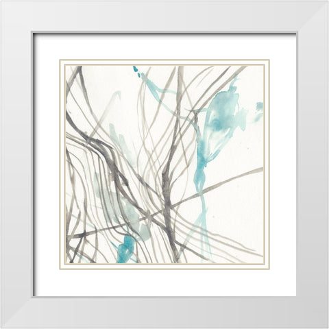 Tendrils III White Modern Wood Framed Art Print with Double Matting by Goldberger, Jennifer