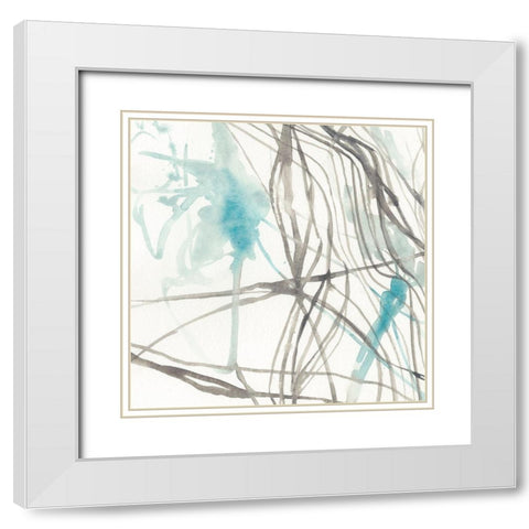 Tendrils IV White Modern Wood Framed Art Print with Double Matting by Goldberger, Jennifer