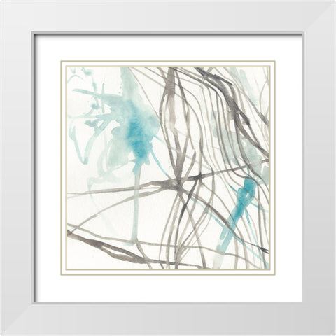 Tendrils IV White Modern Wood Framed Art Print with Double Matting by Goldberger, Jennifer