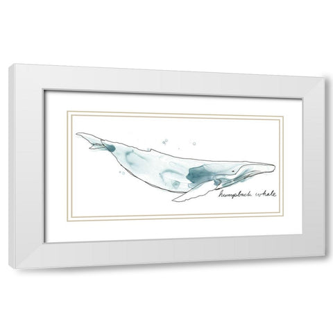 Cetacea Humpback White Modern Wood Framed Art Print with Double Matting by Vess, June Erica