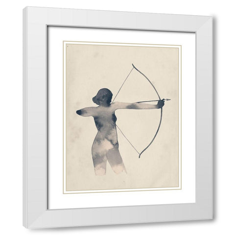 Archeress I White Modern Wood Framed Art Print with Double Matting by Popp, Grace