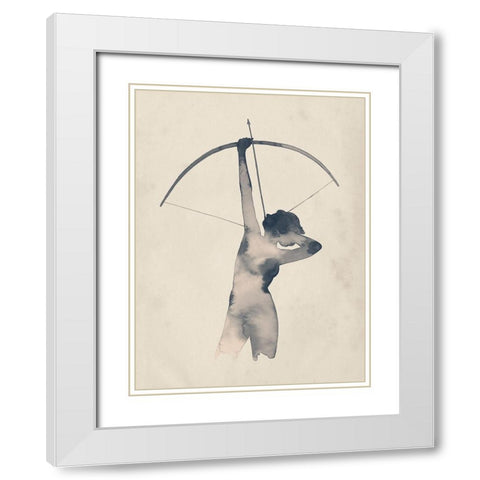 Archeress II White Modern Wood Framed Art Print with Double Matting by Popp, Grace