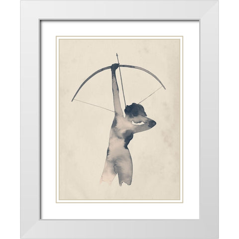 Archeress II White Modern Wood Framed Art Print with Double Matting by Popp, Grace