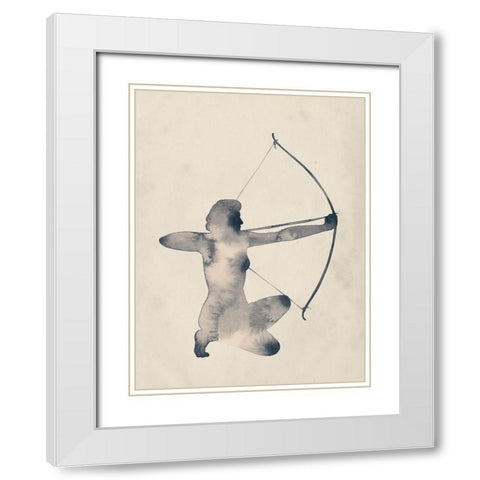 Archeress IV White Modern Wood Framed Art Print with Double Matting by Popp, Grace