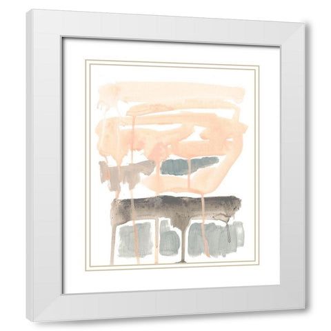 Wend I White Modern Wood Framed Art Print with Double Matting by Goldberger, Jennifer