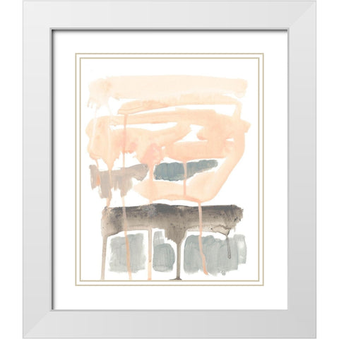 Wend I White Modern Wood Framed Art Print with Double Matting by Goldberger, Jennifer