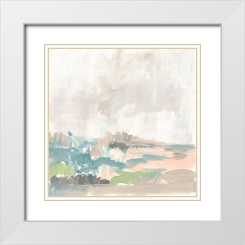 Sweet Lagoon I White Modern Wood Framed Art Print with Double Matting by Goldberger, Jennifer