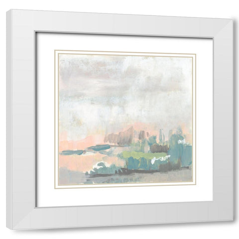 Sweet Lagoon II White Modern Wood Framed Art Print with Double Matting by Goldberger, Jennifer