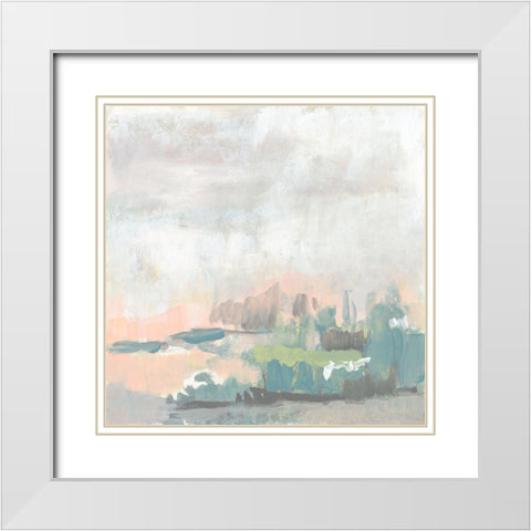 Sweet Lagoon II White Modern Wood Framed Art Print with Double Matting by Goldberger, Jennifer