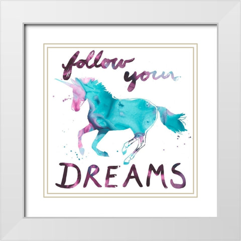 Magic Dreams I White Modern Wood Framed Art Print with Double Matting by Vess, June Erica