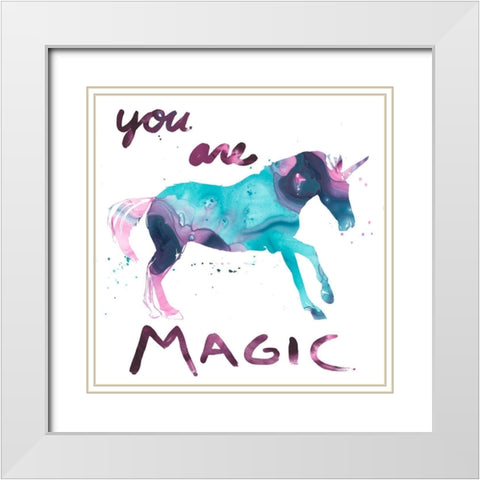 Magic Dreams II White Modern Wood Framed Art Print with Double Matting by Vess, June Erica