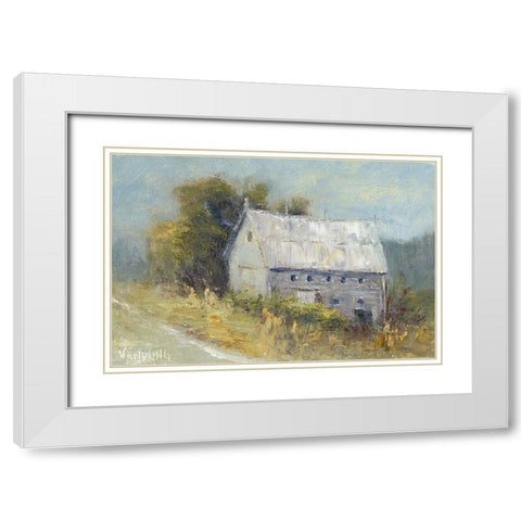 Change of Seasons I White Modern Wood Framed Art Print with Double Matting by Wendling, Marilyn
