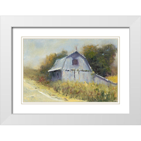 Change of Seasons II White Modern Wood Framed Art Print with Double Matting by Wendling, Marilyn