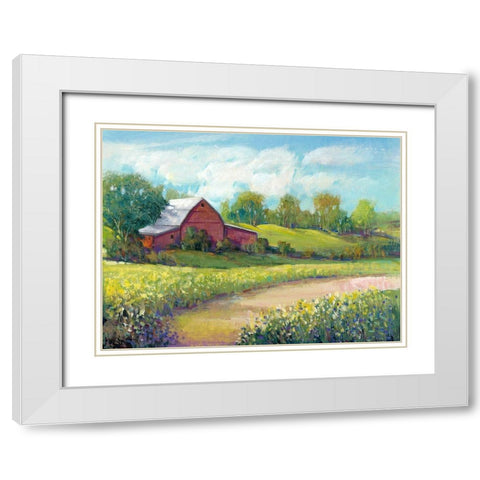 Rural America II White Modern Wood Framed Art Print with Double Matting by OToole, Tim