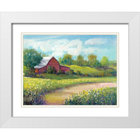 Rural America II White Modern Wood Framed Art Print with Double Matting by OToole, Tim