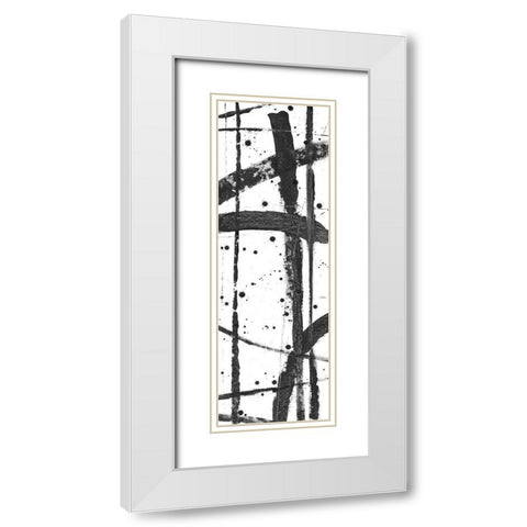 Criss-Cross I White Modern Wood Framed Art Print with Double Matting by OToole, Tim