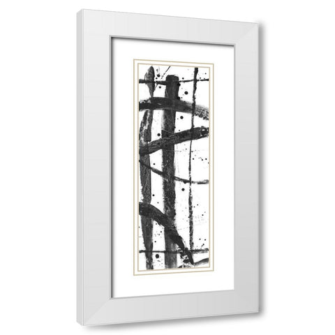 Criss-Cross II White Modern Wood Framed Art Print with Double Matting by OToole, Tim