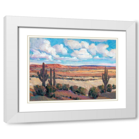 Desert Heat I White Modern Wood Framed Art Print with Double Matting by OToole, Tim