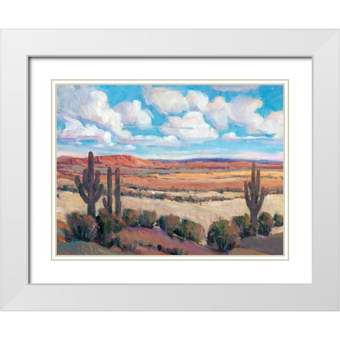 Desert Heat I White Modern Wood Framed Art Print with Double Matting by OToole, Tim