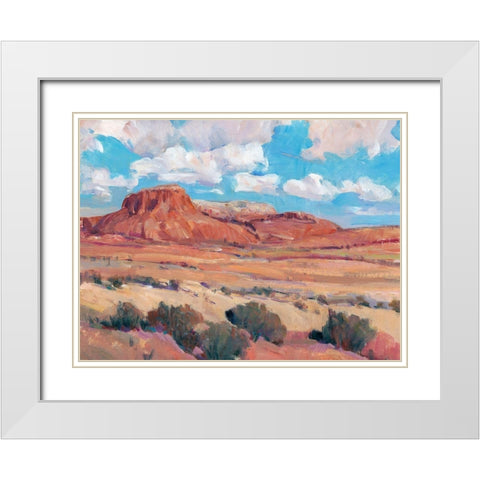 Desert Heat II White Modern Wood Framed Art Print with Double Matting by OToole, Tim