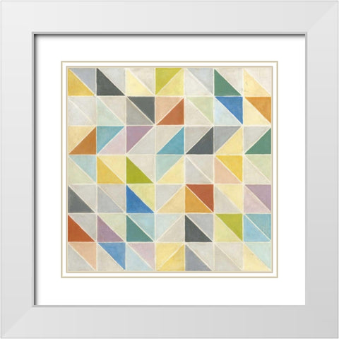 Non-Embellished Multifaceted II White Modern Wood Framed Art Print with Double Matting by Meagher, Megan