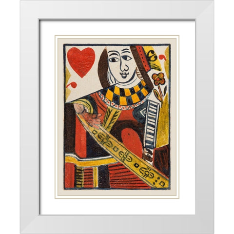 Vintage Cards I White Modern Wood Framed Art Print with Double Matting by Unknown