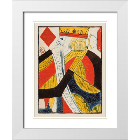 Vintage Cards III White Modern Wood Framed Art Print with Double Matting by Unknown