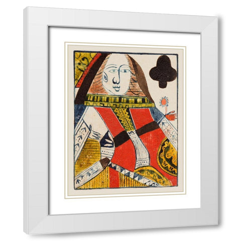 Vintage Cards VII White Modern Wood Framed Art Print with Double Matting by Unknown